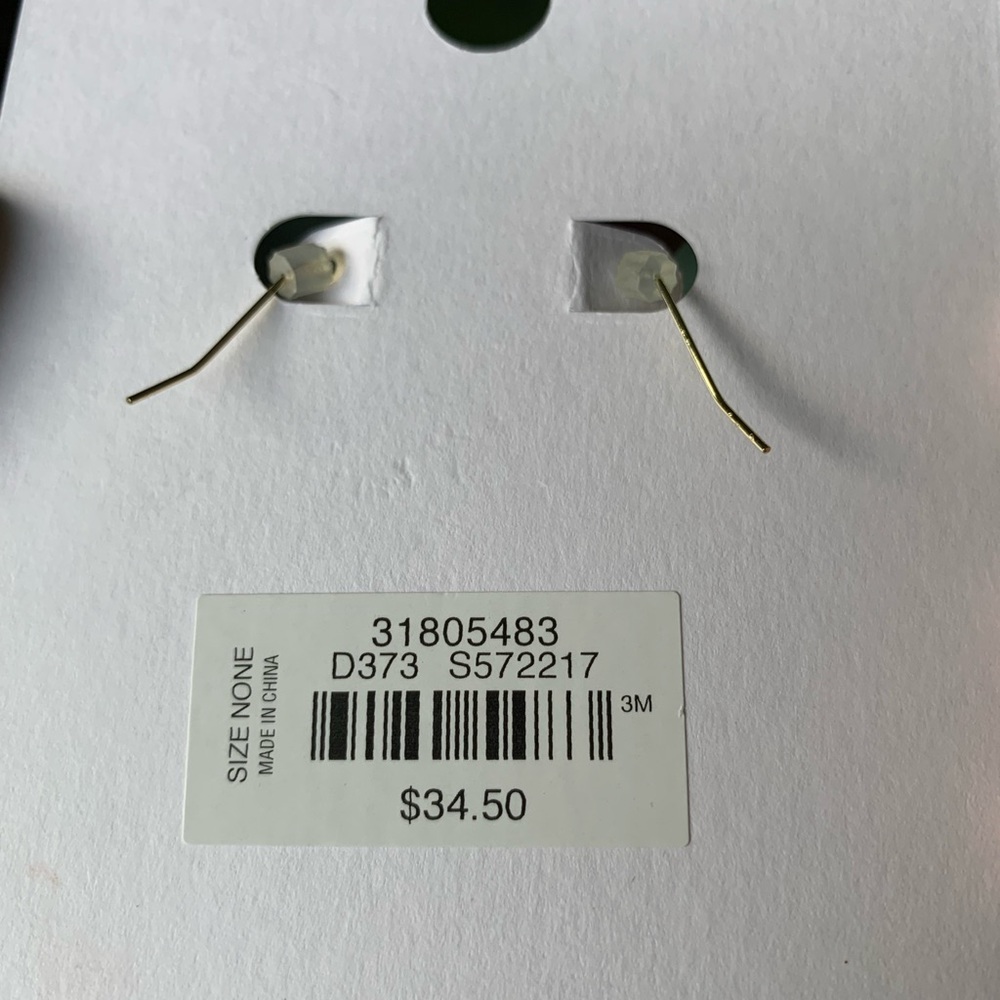 2 for $20 NWT LOFT Silver Tone Crescent Shaped Earrings - Picture 2 of 2